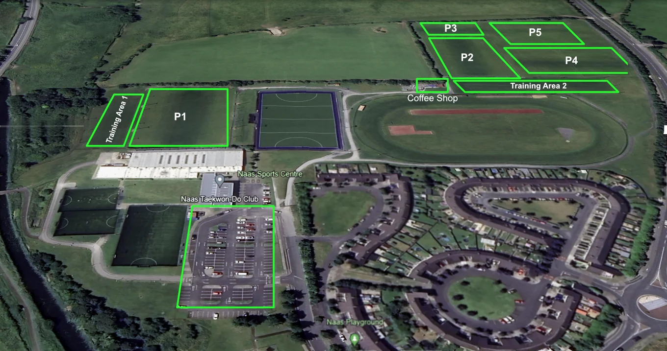 3D render of Naas AFC club facilities at Caragh Road