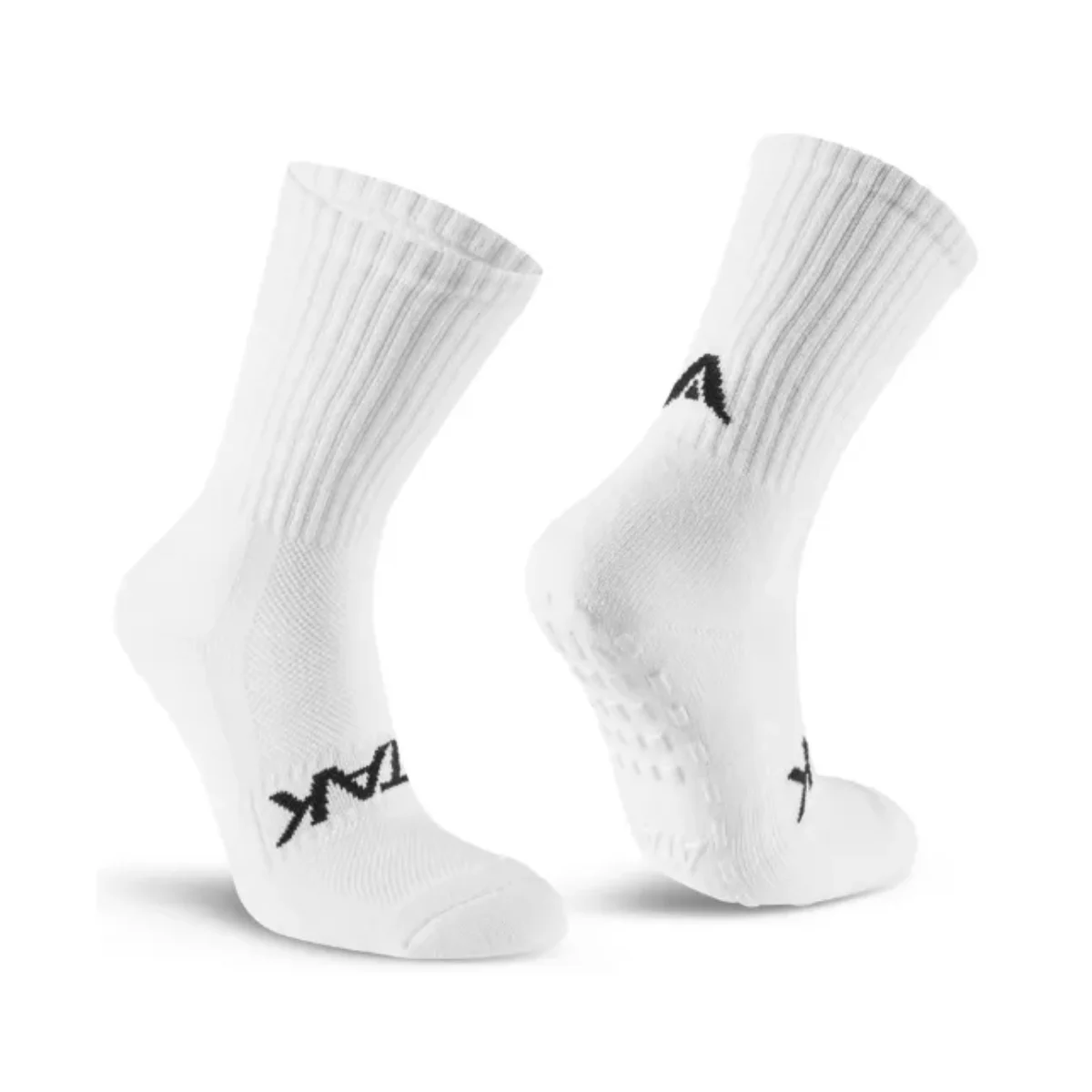 Classic Mid-Leg Grip Socks White