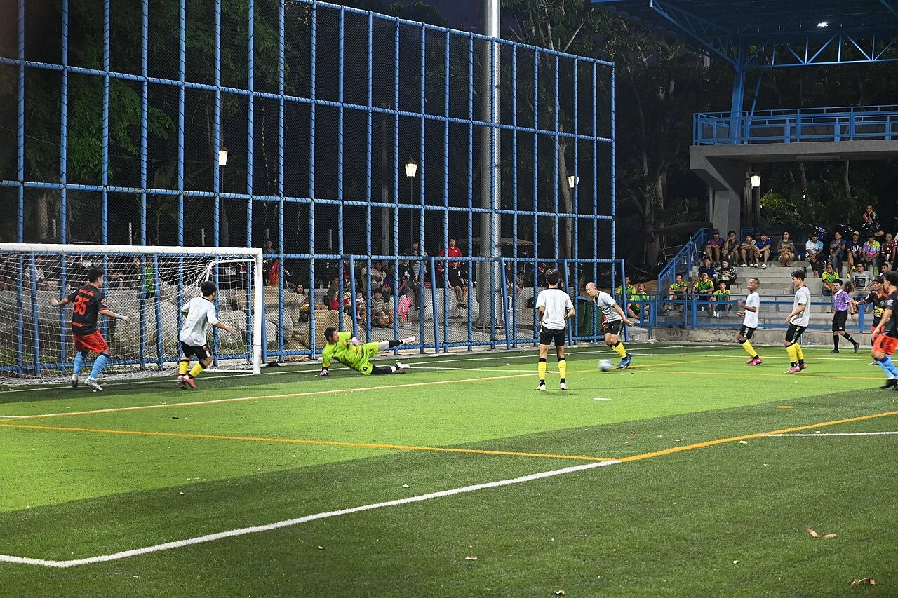 Goalkeeper diving save