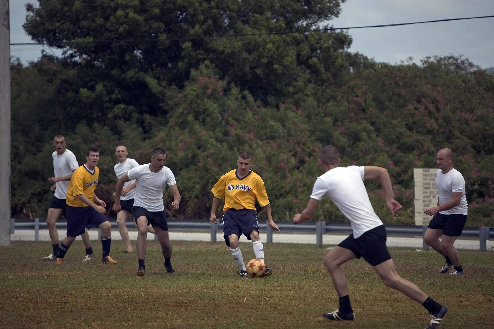 Naas AFC footballers in action